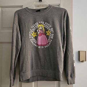Vans Gray Crew Neck Sweater with Princess Graphic